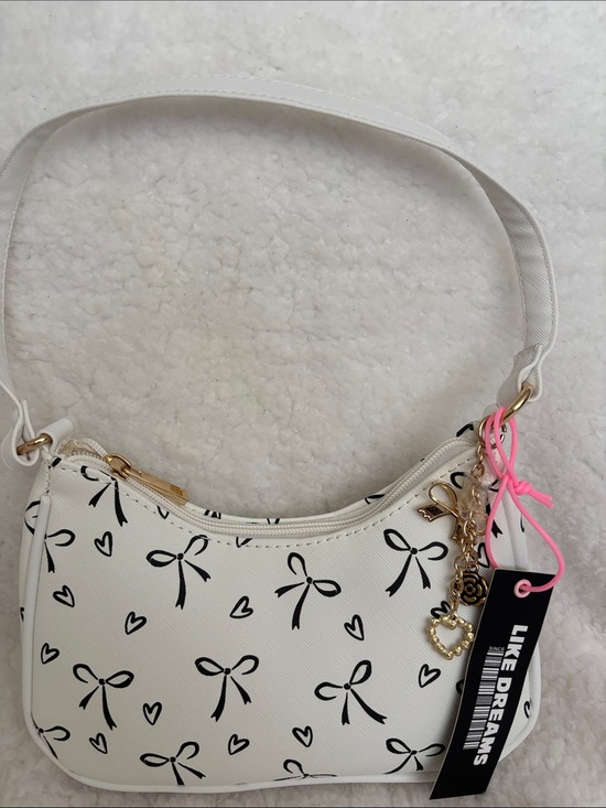 Unbranded Handbags - White Bow Print Shoulder Bag